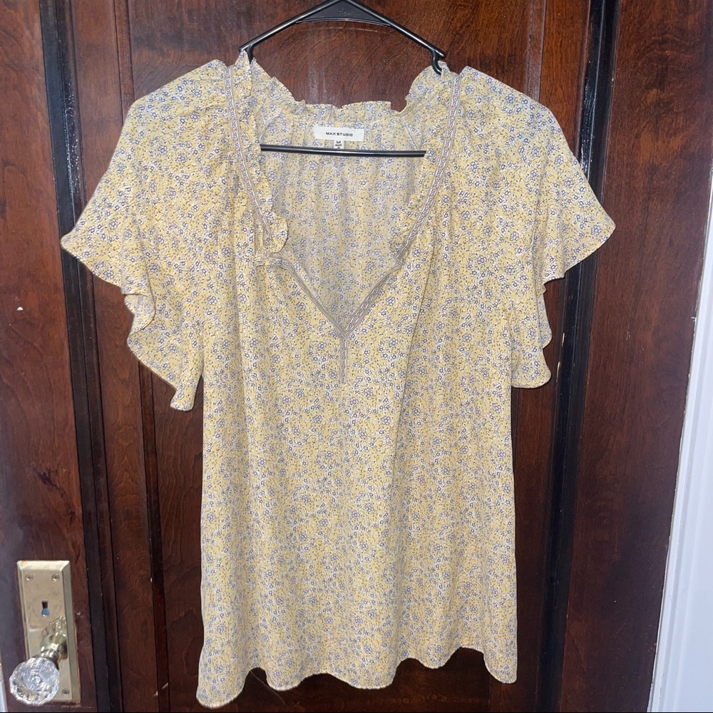 Yellow Floral Blouse